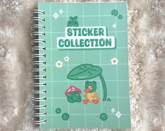 Reusable Sticker Book 100 pages kawaii cute Sticker Collect book kawaii aesthetic frog daisy Stickerbook Stickercollect Sticker album gift