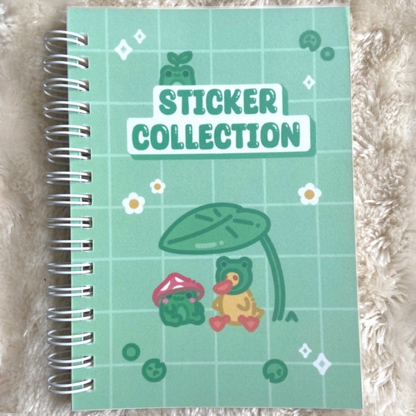 Herbruikbaar stickerboek 100 pagina's kawaii schattige sticker verzamelboek kawaii esthetische kikker madeliefje Stickerbook Stickercollect Sticker album cadeau