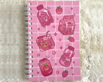 Kawaii Notebook cute Journal 200 pages Spiral Bound japanese girly Scrapbook Bullet Journal Planner girlfriend gift Pocket Notebook School