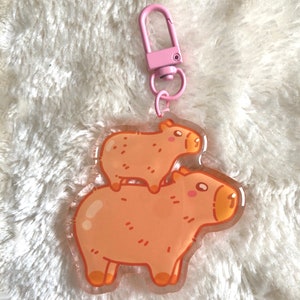 Keychain kawaii Capybara Keychain cute gift capy Acrylic Keychain Charm Epoxy birthday gift kawaii aesthetic Capybara gift for girlfriend