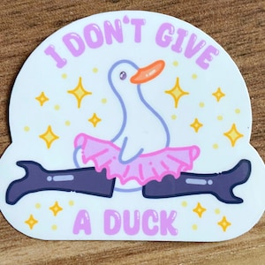 Sticker funny duck meme Sticker ducks pun Sticker Laptop Waterbottle Sticker Vinyl Ipad Tablet Sticker Waterproof kawaii Sticker cute