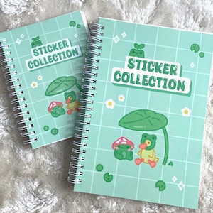 Libro di adesivi riutilizzabile 100 pagine Kawaii Cute Sticker Raccogli libro Kawaii estetica rana margherita Stickerbook Stickercollect Album di adesivi regalo