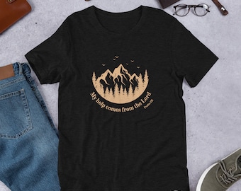 Meine Hilfe kommt vom Herrn T-Shirt Bibel Vers T-Shirt Für Ihn für sie Glaube T-Shirt Hoffnung T-Shirt Kurzarm Unisex T-Shirt