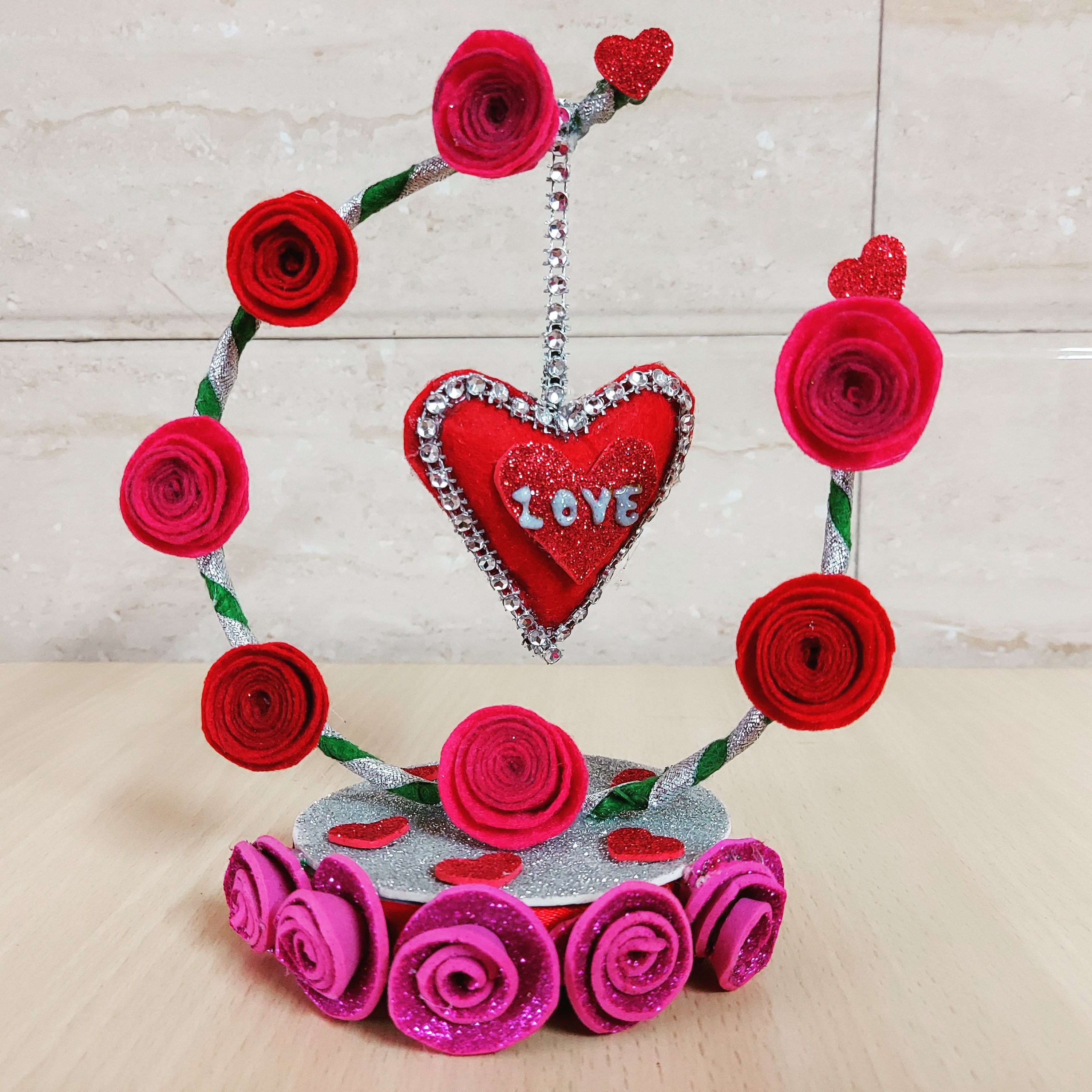 Valentine's day gift / Anniversary gift heart showpiece  Etsy