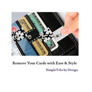 Flourish -  Credit Card Pull Tab, Card Organizer, Wallet Organizer, Gift for Her, Holiday Gift Exchange, Arthritis Helper, ATM Grabber