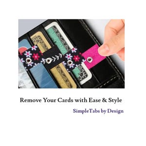 Cali - Credit Card Pull Tab, Card Organizer, Gift for Her, Holiday Gift Exchange, Arthritis Helper, Wallet Organizer, Handmade Gift