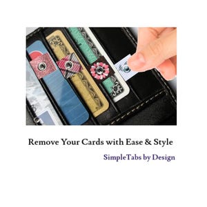 Blooming Coral - Credit Card Tab, Card Organizer, Gift for Her, Credit Card Sticker, Wallet, Holiday Gift Exchange, Arthritis Card Grabber