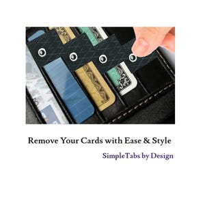 Credit Card Wallet Pull Tabs: Handmade - Raven Design