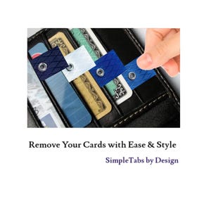 Blue Ice-  Credit Card Pull Tab, Card Organizer, Wallet Organizer, Gift for Her, Holiday Gift Exchange, Arthritis Helper, ATM Grabber