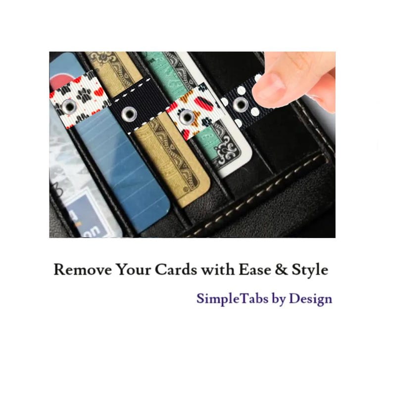 Tiradores de tarjetas de crédito hechos a mano: organizador de billetera y ayuda para la artritis imagen 1