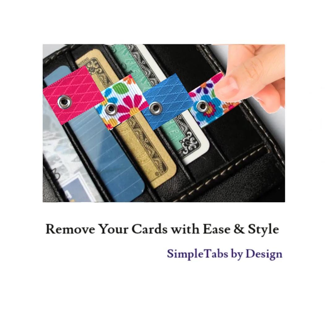 Spring Fling - Handmade Credit Card Pull Tabs: Wallet Organizer
