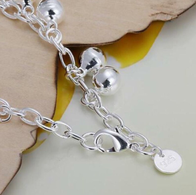 925 Sterling Silver Bell Bracelet Belly Dancing Jewelry Etsy