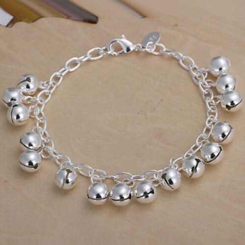 925 Sterling Silver Bell Bracelet Belly Dancing Jewelry Etsy