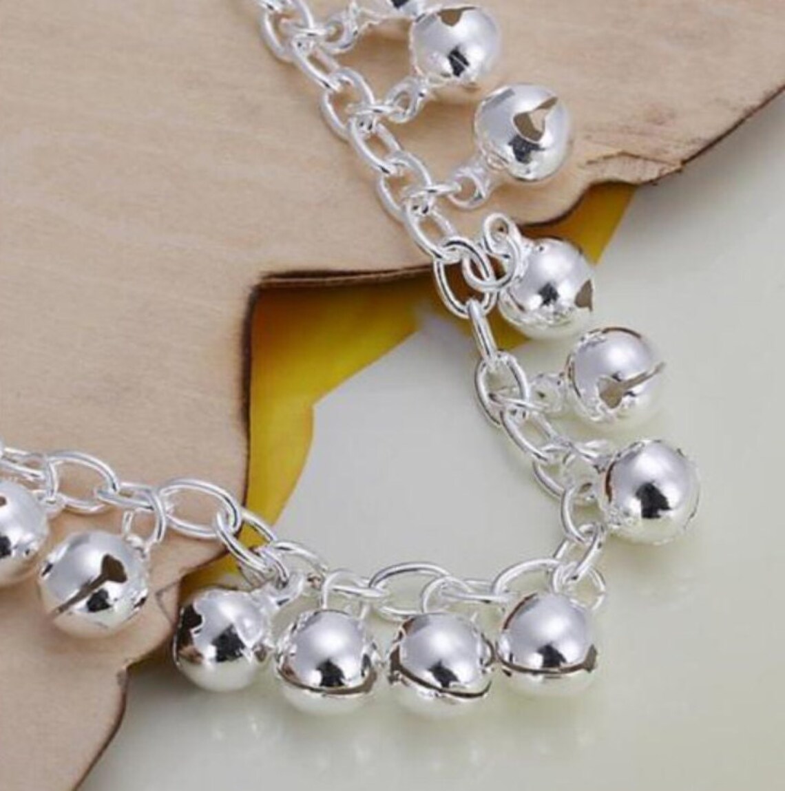 925 Sterling Silver Bell Bracelet Belly Dancing Jewelry Etsy