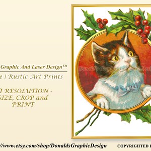 Vintage Cat 9 | Wall Art | Wall Decor | Painting | Digital Print | Digital Download | Digital Art | PRINTABLE WALL ART