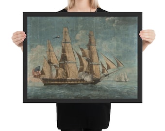 Constitution 1803 Framed Poster – Vintage Naval Art Print