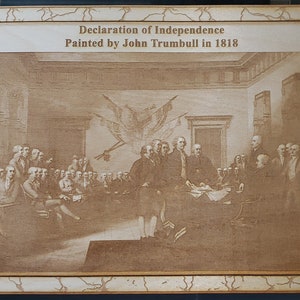 Declaration of Independence by John Trumbull - Glowforge Laser Ready Files - Digital Download - Wood Engrave - SVG - PNG - PDF - Wall Art