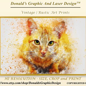 Vintage Cat 8 | Wall Art | Wall Decor | Painting | Digital Print | Digital Download | Digital Art | PRINTABLE WALL ART