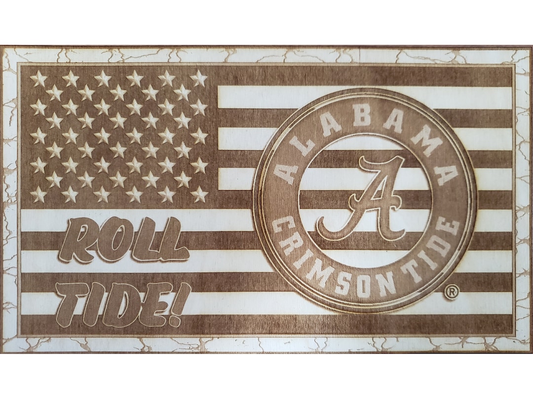 Alabama Crimson Tide Flag Laser Cut File – SVG, PNG, PDF (digital ...