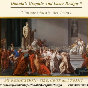 Death of Julius Caesar | Wall Art | Wall Decor | Painting | Digital Print | Digital Download | Digital Art | PRINTABLE WALL ART