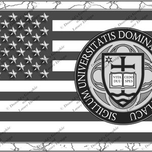 Notre Dame Outline Seal Layered - Glowforge Laser Ready Files - Digitale download - Houtgraveren - SVG - PDF - EPS - Geschenken