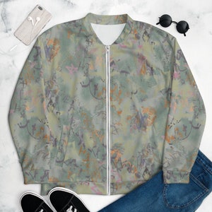 GRAFFITI ART PRINT/ Unisex Bomber Jacket/Handmade-Art Printing pieces from our shops.