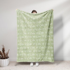 Manta suave con nombre personalizado, manta multicolor para bebé, manta para niño pequeño, regalo para baby shower, manta personalizada con nombre para guardería, manta para niño