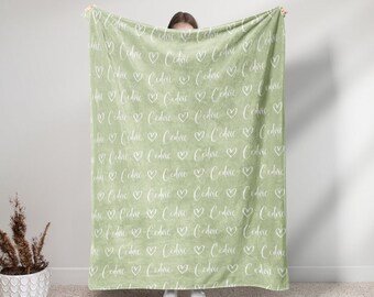 Soft Custom Name Blanket, Multi Color Baby Blanket, Toddler Blanket, Baby Shower Gift, Personalized Name Nursery Blanket, Blanket for Boys