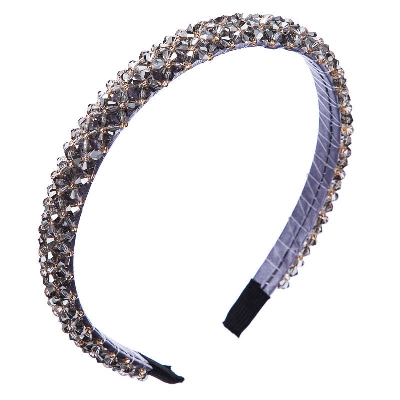 Shining Crystal Thin Headband Jeweled With Faux Diamonds - Etsy