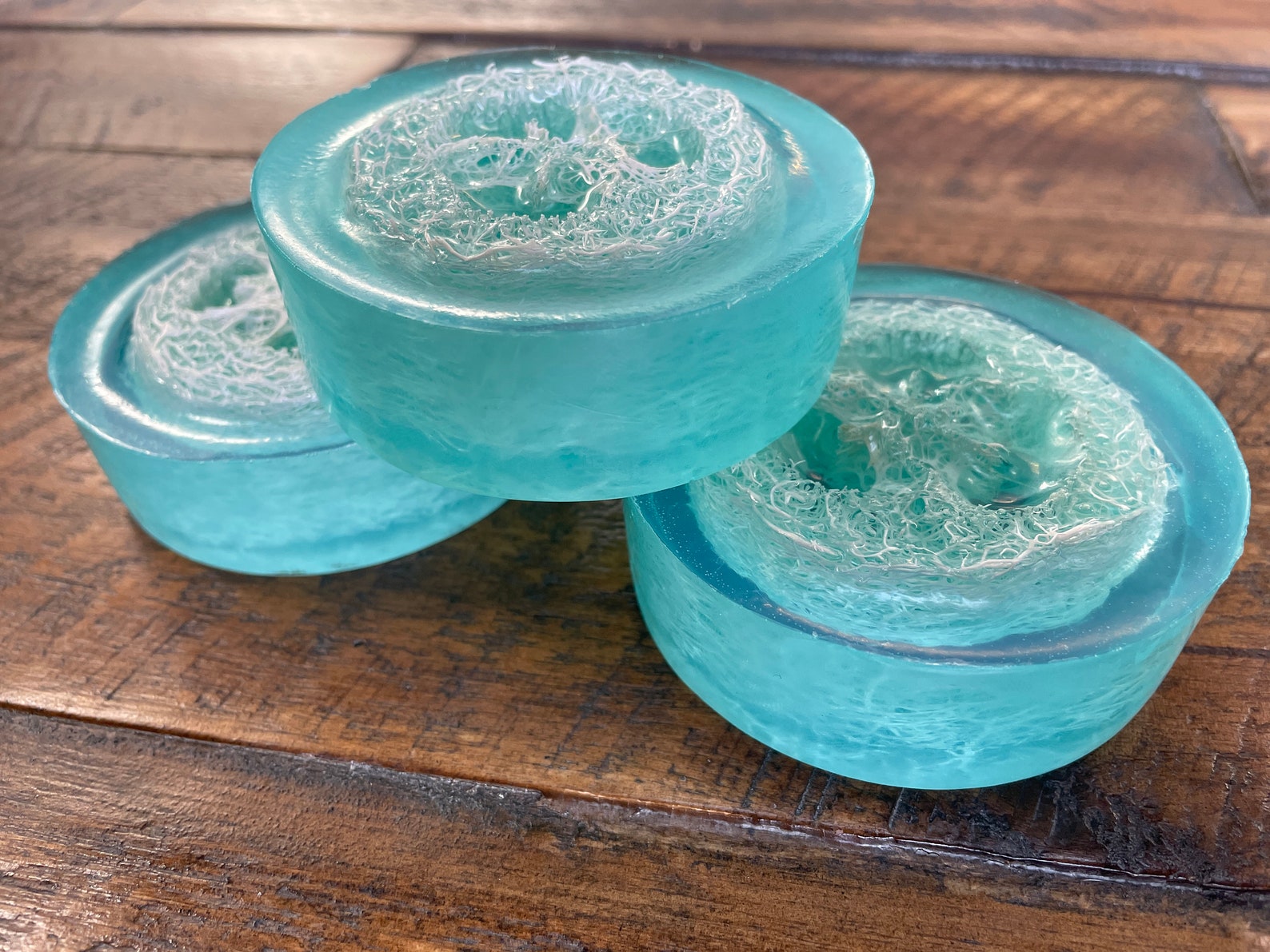 Loofah Sponge Soap Exfoliate Naturally Ocean Scented Etsy