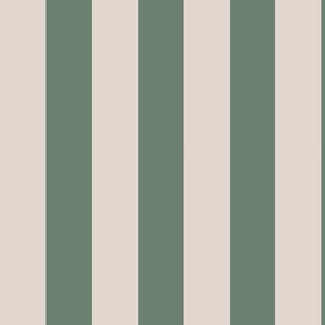 Carta da parati a Righe Classiche Verde