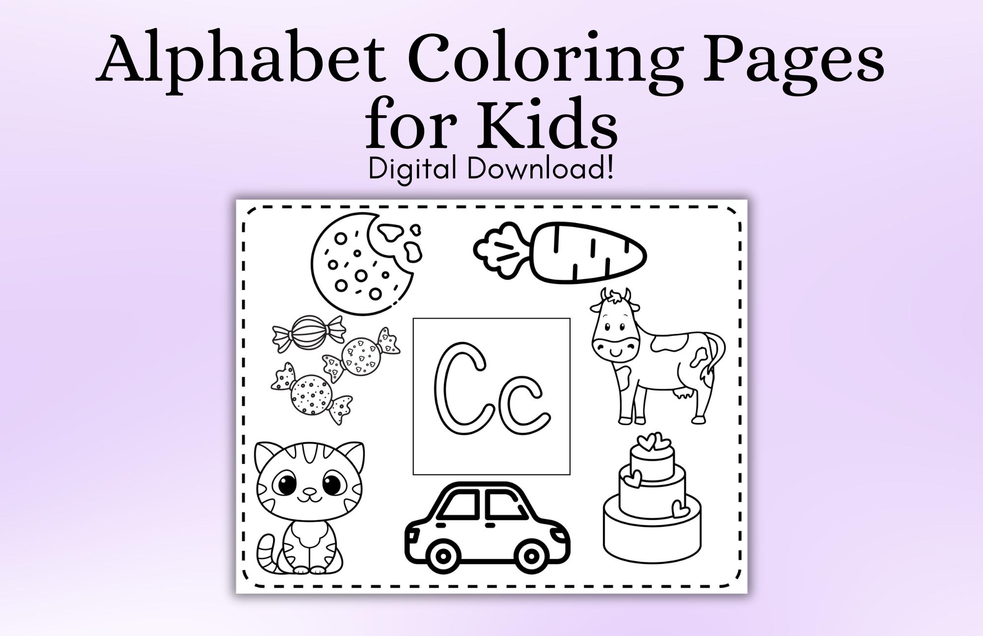 26 Printable Alphabet Coloring Pages | Letter Worksheets for Preschool ...