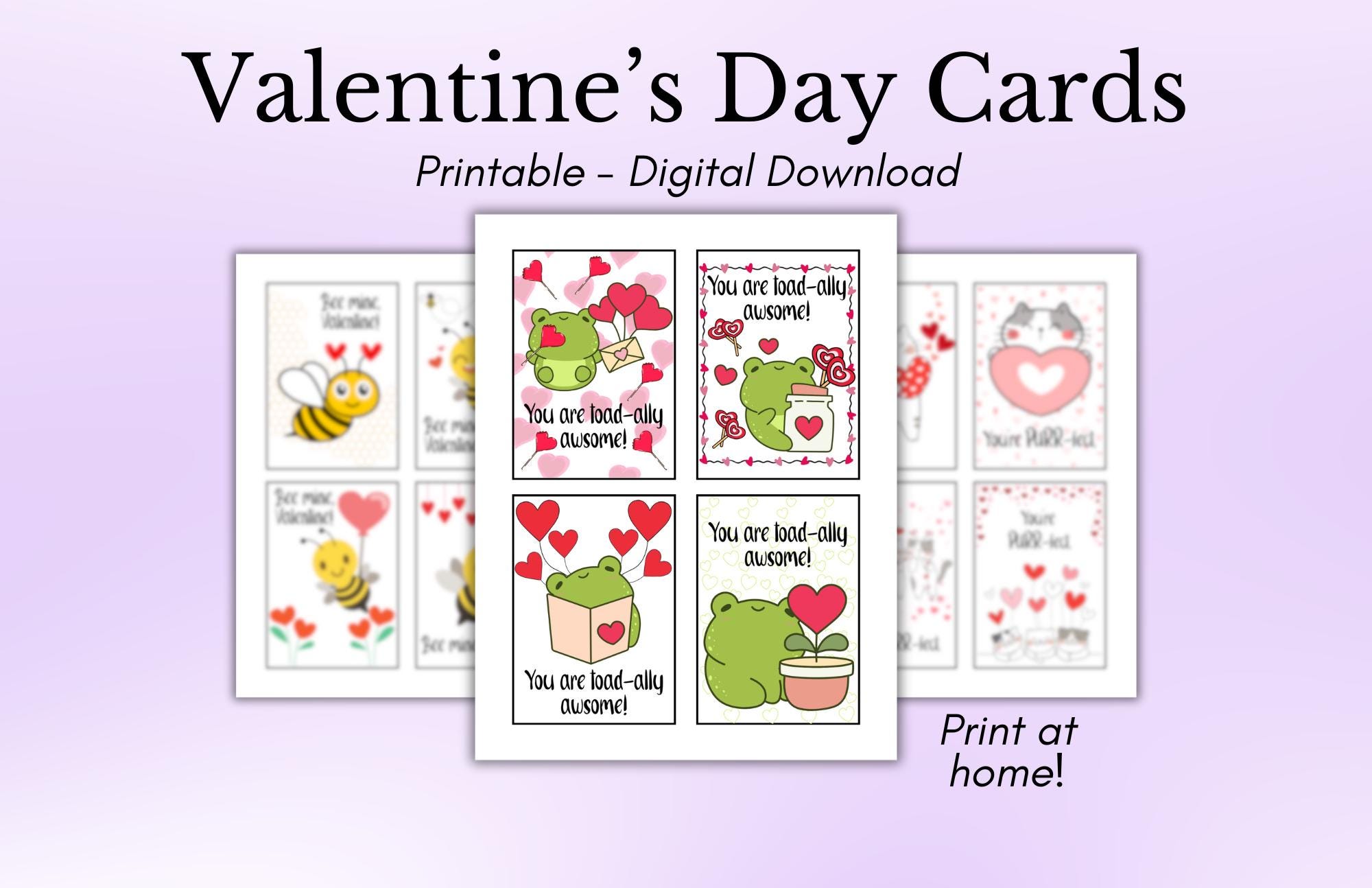 Kids Valentine’s Day Cards | Classroom Exchange for School - Etsy