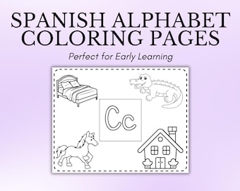 Spanish Alphabet Coloring Pages | Preschool & Kindergarten ABC Worksheets