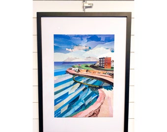 Minnis Bay | Kent Coast | Original Magazine Collage