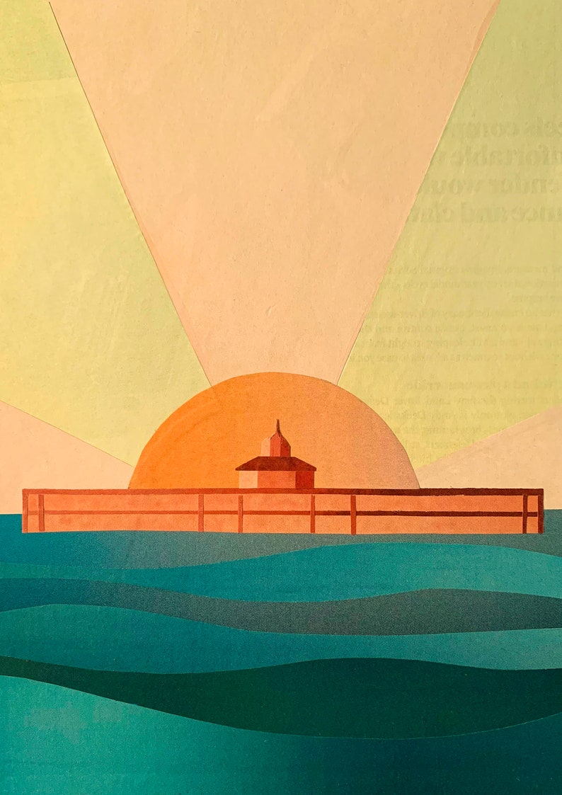 Old Pier Head Art Deco Herne Bay Art Print image 1