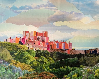 Dover Castle | Paper Collage | Limited Edition Art Print