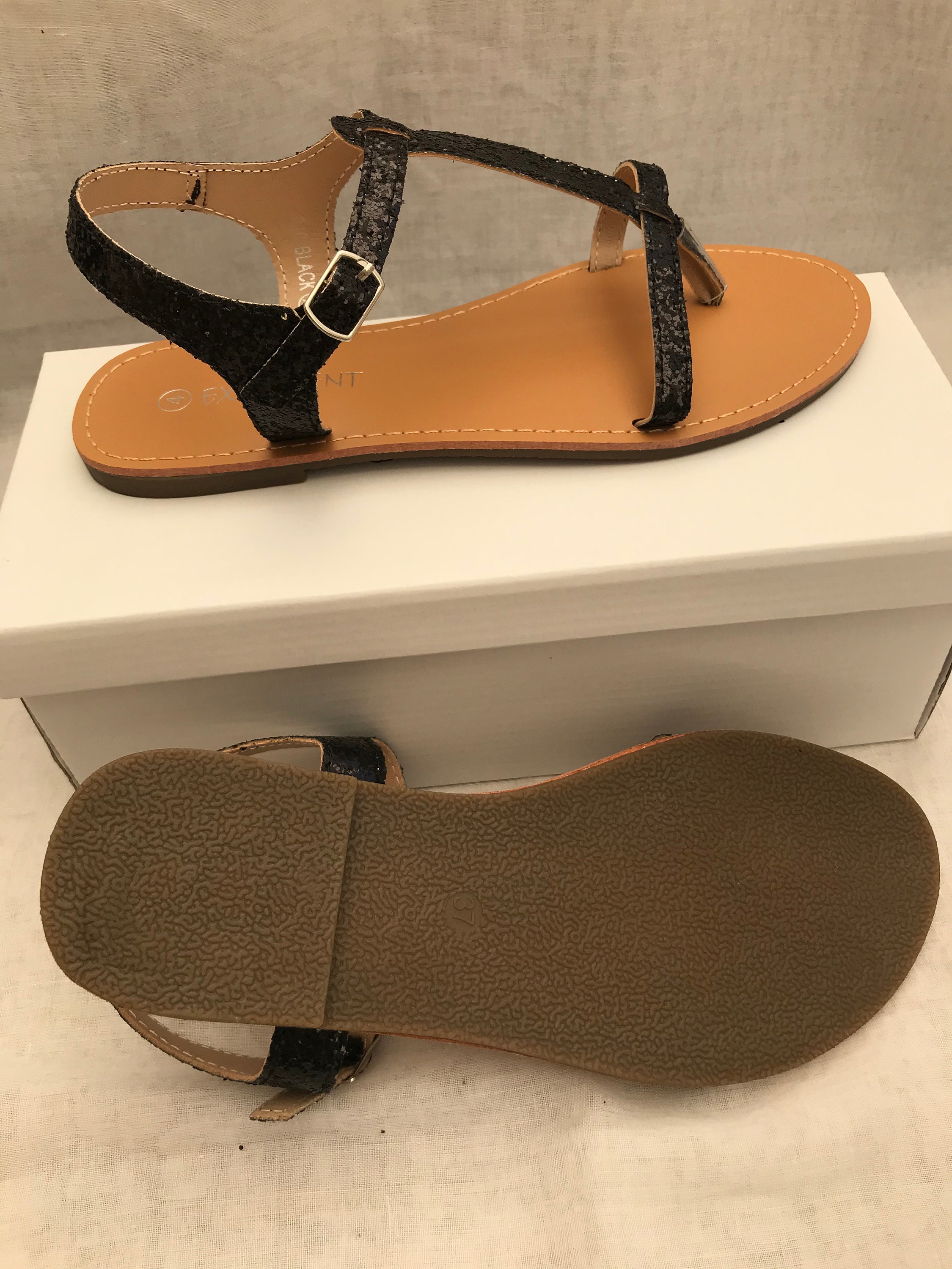 Womens Ladies Flat Glittery Casual/summer Holidays Sandals Etsy UK