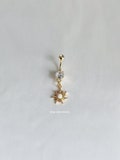 14G Gold Opal Sun Belly Ring Surgical Steel Stainless Body Jewelry Cute y2k Dainty Dangle Button Navel Piercing White Blue Summer Sunburst