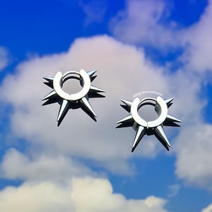 Silber Lange Spike Creolen Unisex Edelstahl Kein Rost Anlaufbeständig Wasserdicht Geschenk Geburtstagsgeschenk Essential Gold Goth Grunge