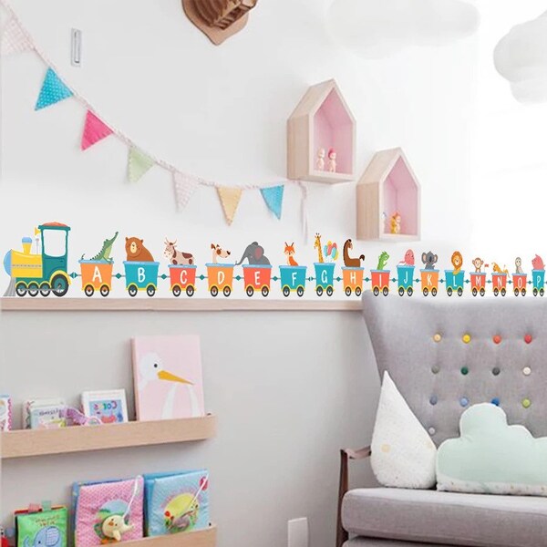 Alphabet Wall Decal Etsy