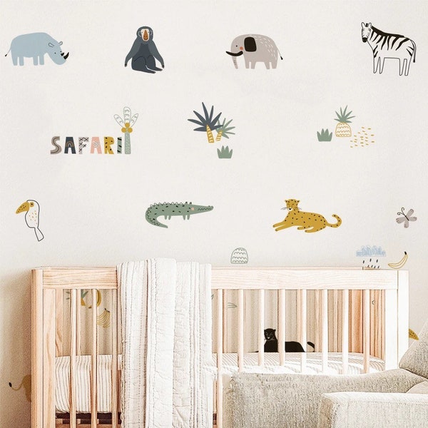 Safari Wall Stickers Etsy