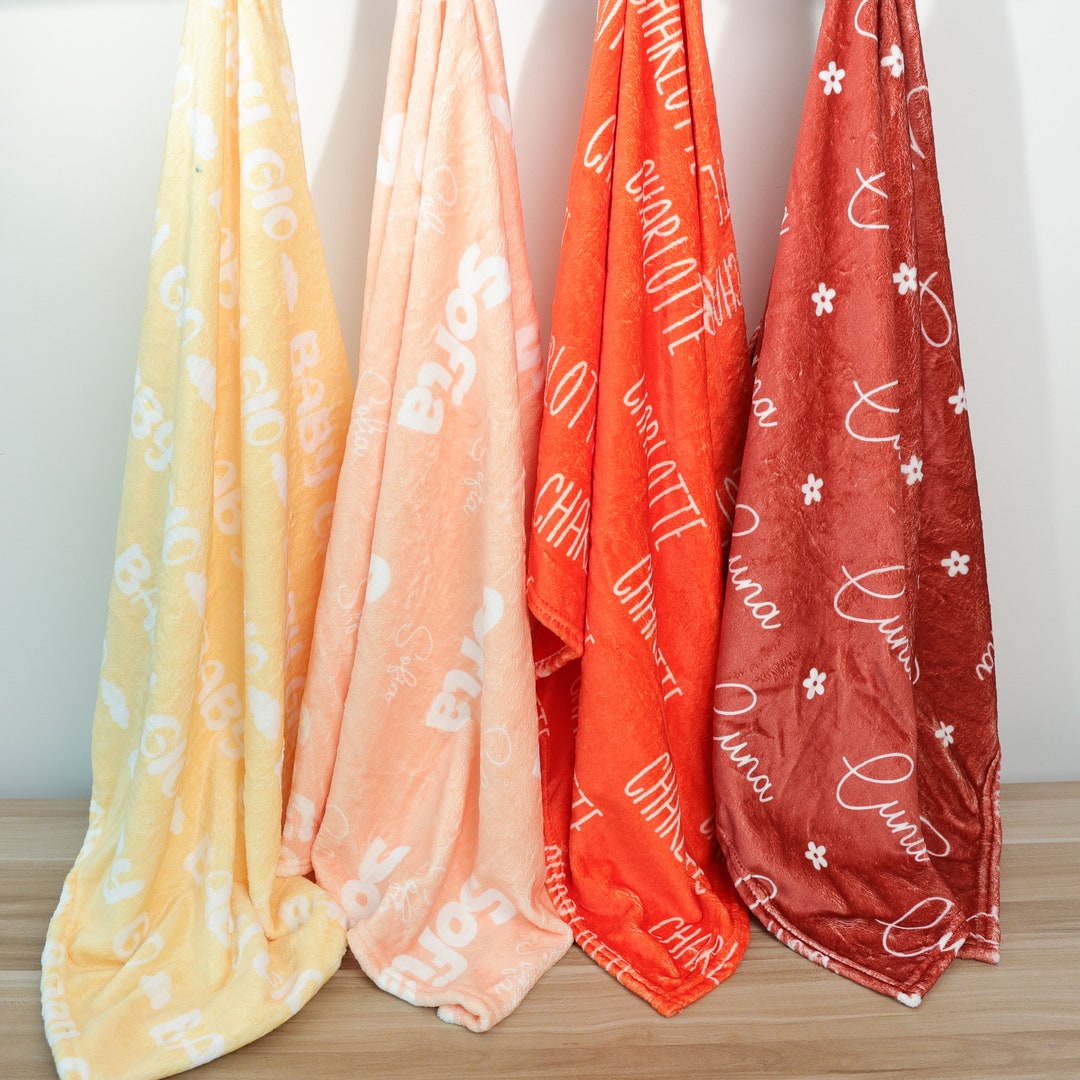 Kids Name Blanket, Personalized Name Baby Blanket, Baby Name Blanket