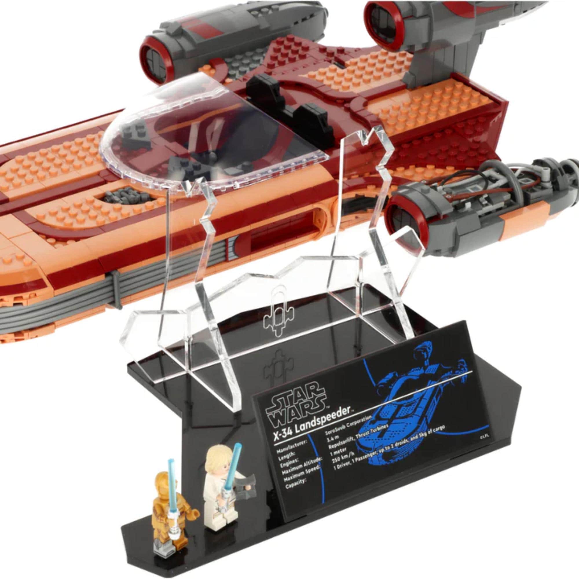 UNIQUEDISPLAY Display Stand for LEGO 75341 Luke Skywalker's