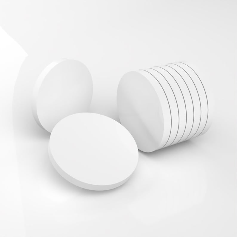 White Perspex Disc Plastic Craft Circles Laser Cut Acrylic Disc CUSTOM