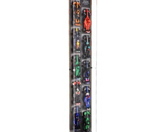 UNIQUEDISPLAY Wall Display Case for 10x LEGO Speed Champions: Formula 1 Range