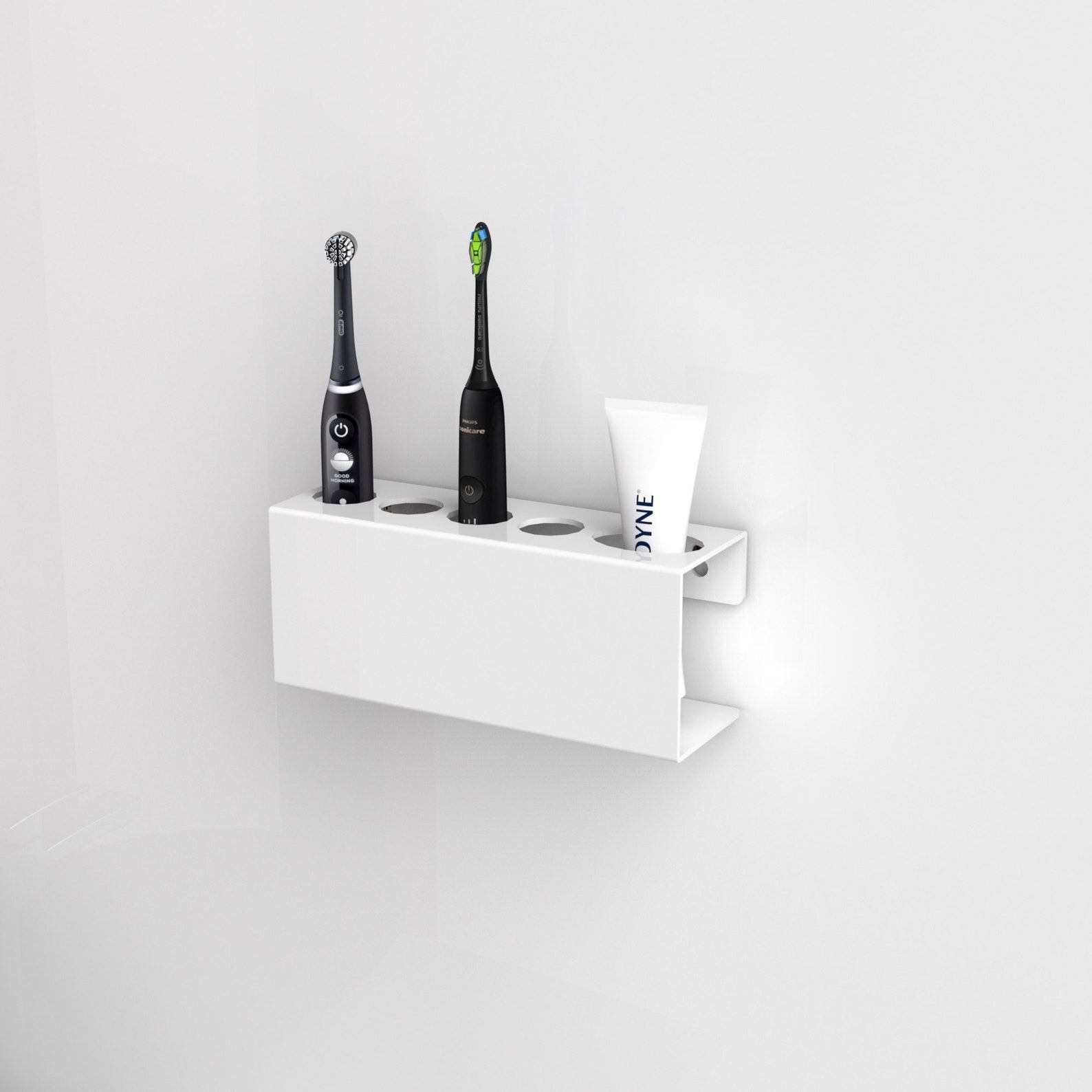 Wall Mounted Electric Toothbrush Holder & Toothpaste Holder Etsy UK