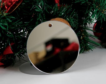 Mirror 60-100mm Disc | Craft Blank Mirror Acrylic | Perspex Bauble | 3mm Thick / DIY PC-00