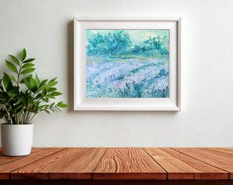 Original Acrylic Painting Landscape Nature - 9 x 12 inches - NEW - NO FRAME