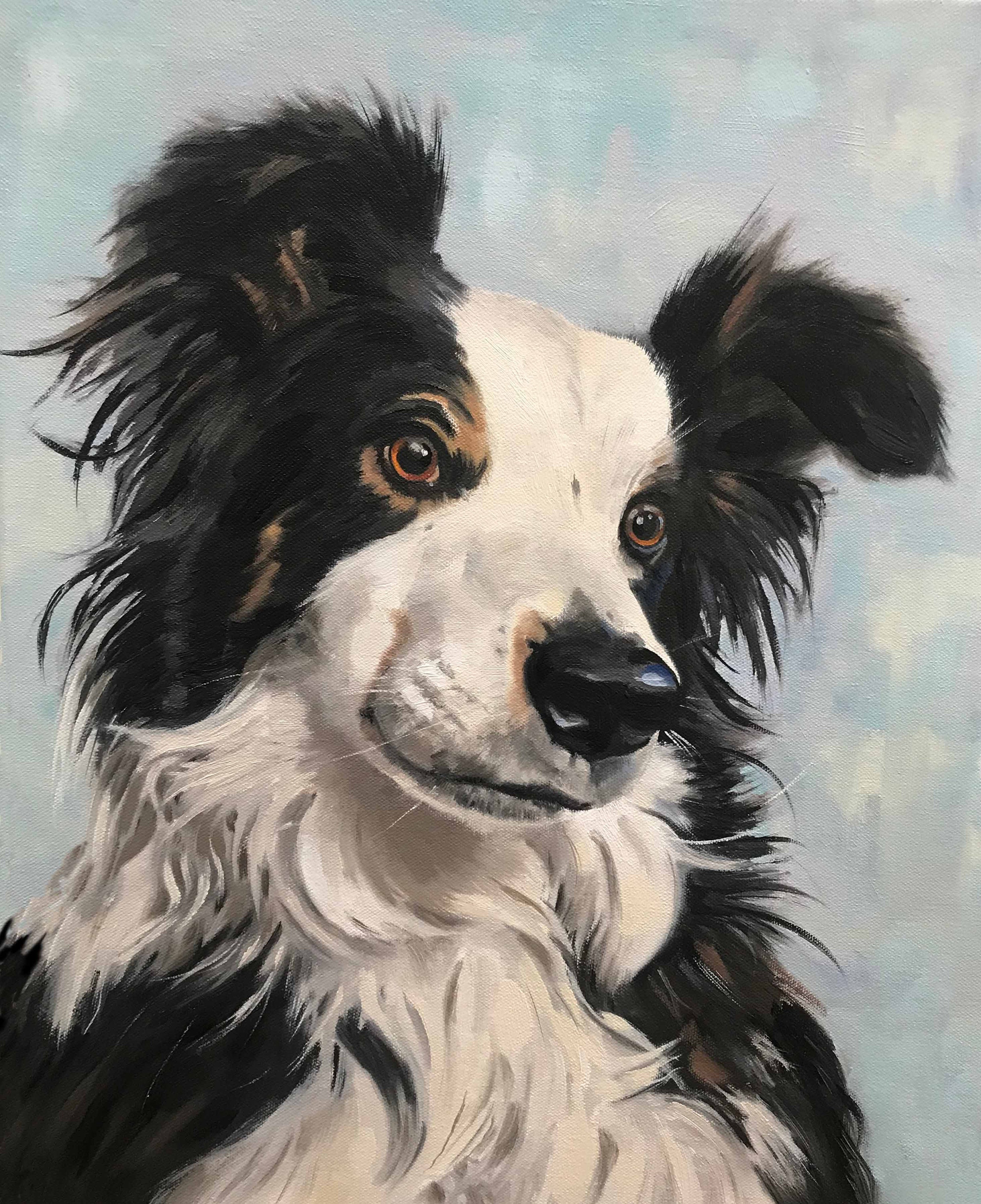 Pet Oil Painting, Custom Pet Portrait , Dog Oil Painting, Pet